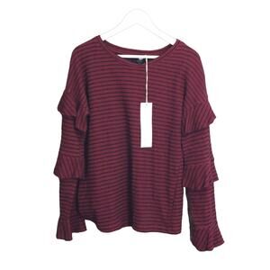 Lumiere long ruffle sleeve sweater New With Tags S